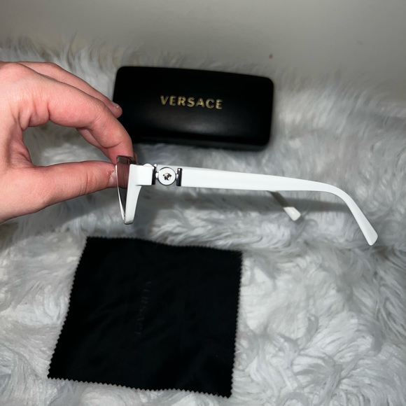 Versace White Frame Sunglasses - Picture 3 of 3
